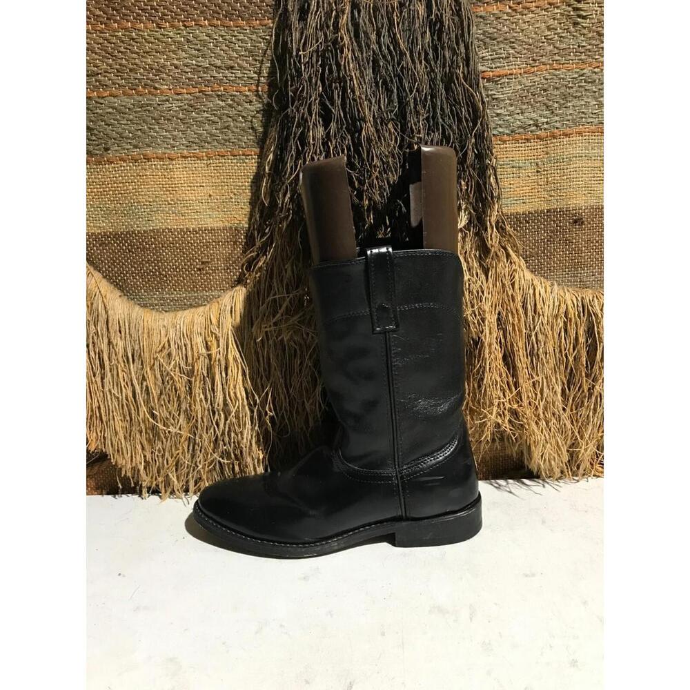 Laredo Black Leather Western Boots US Men Size 9D